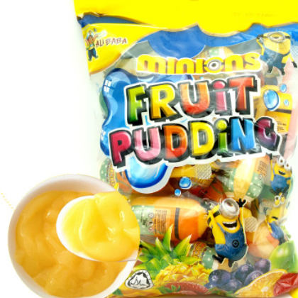 马来西亚进口小黄人布丁果冻 水果味840g袋 休闲零食一件代发