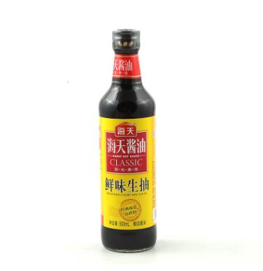 海天生抽多规格点蘸凉拌炒菜香酿造酱油调味料500ml