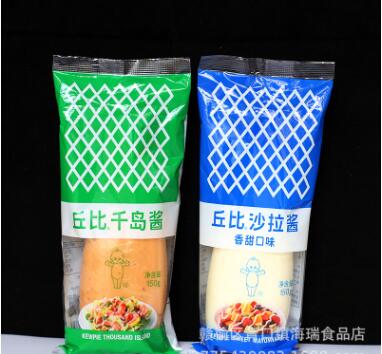 丘比沙拉酱香甜味150g千岛酱挤压瓶水果蔬菜色拉酱汁寿司汉堡酱